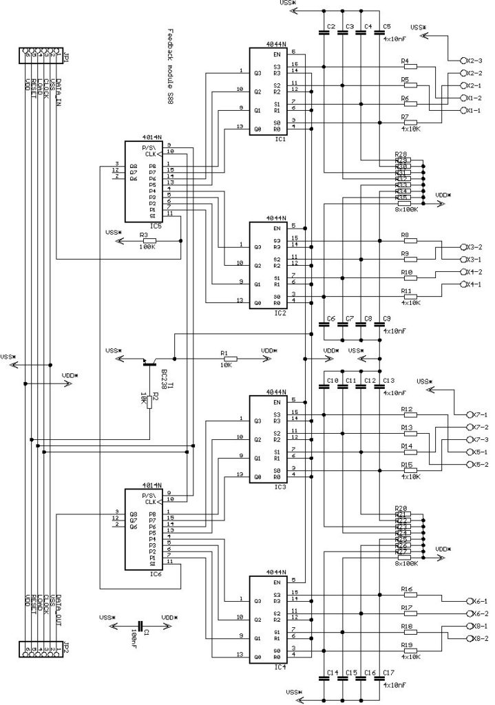 S88 Decoder Platine Schaltplan